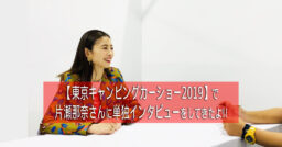 【東京キャンピングカーショー2019】で片瀬那奈さんに単独インタビューをしてきたよ！