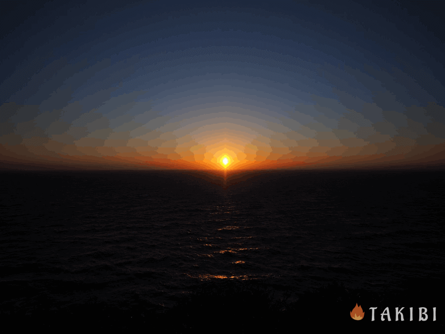 雲見夕陽と潮騒の岬オートキャンプ場